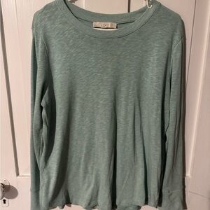 LOFT Mint Green Crew Neck Top